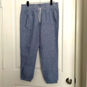 Athleta, linen blue joggers, size 10p